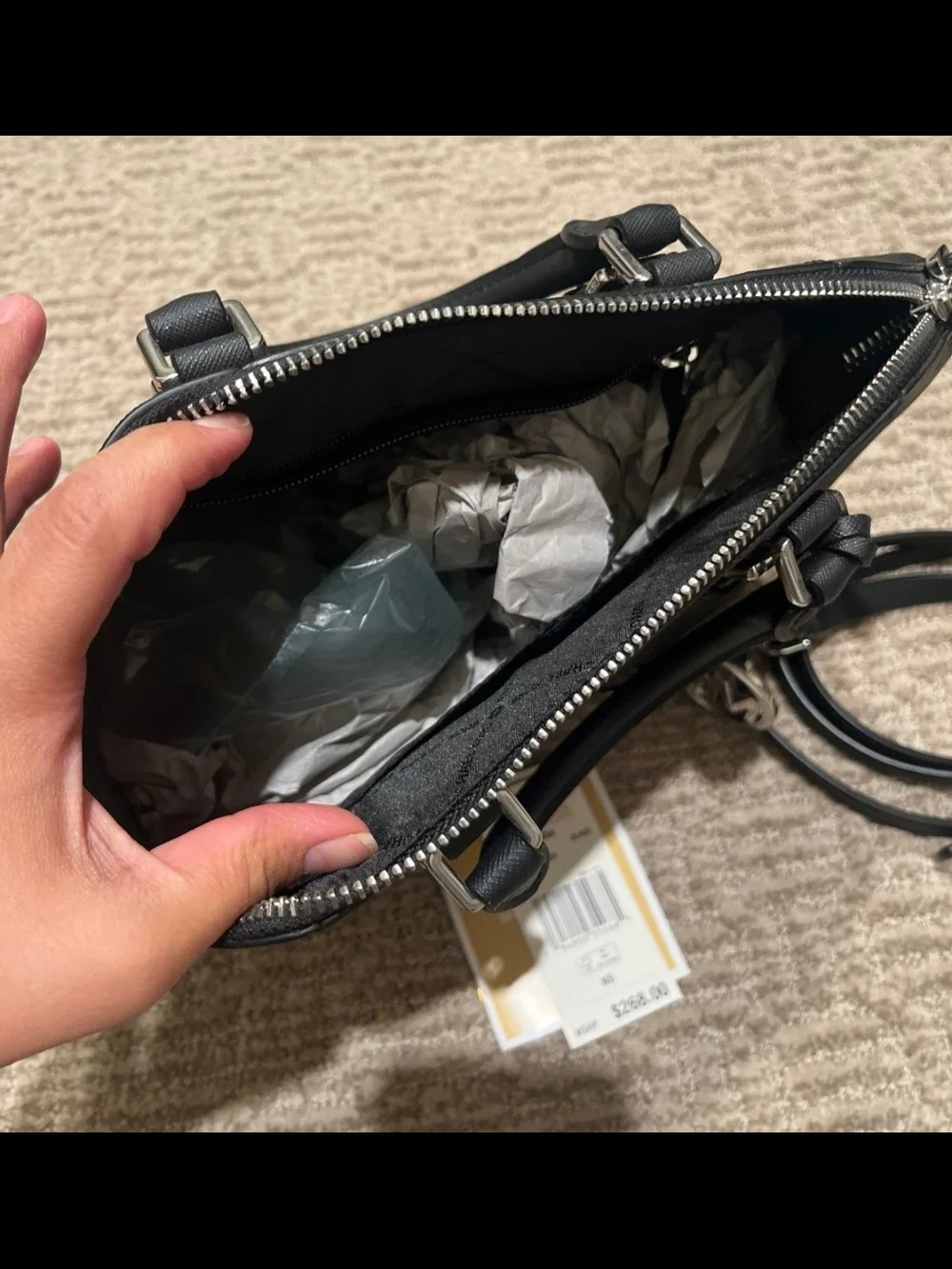Michael Kors Black Logo Dome Satchel with MK CharmNew w tags Michael Kors Medium